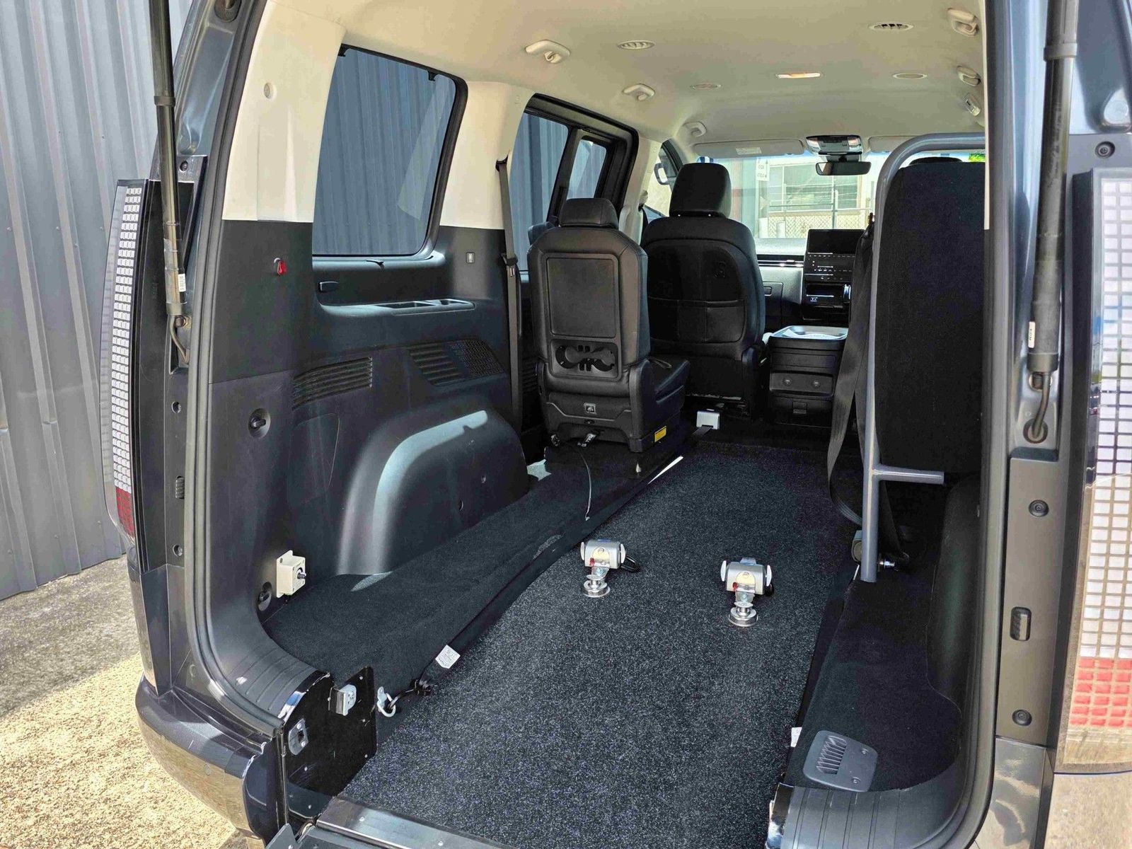 Wheelchair-accessible Hyundai Staria interior with Rehatrans ramp